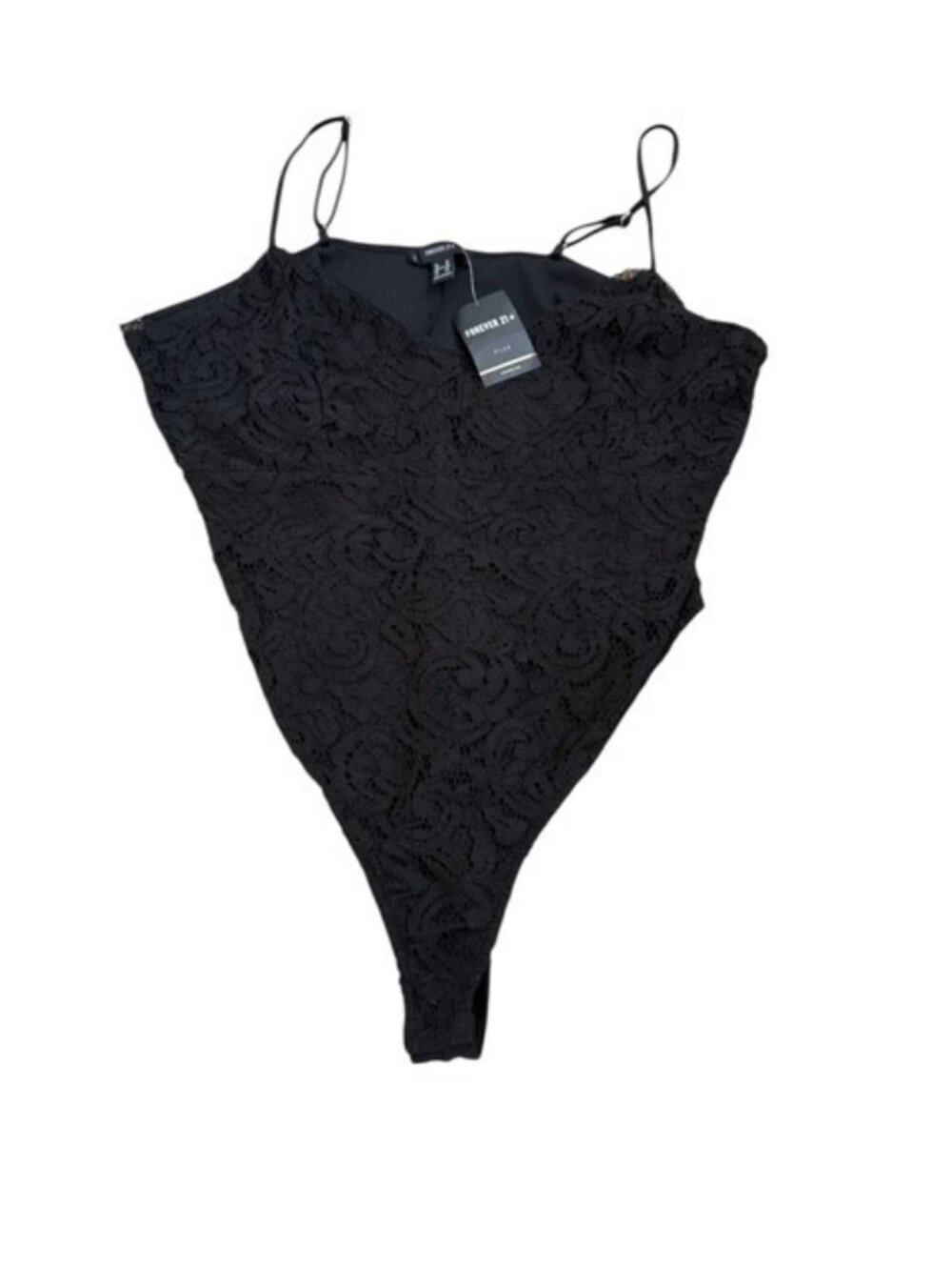 Forever 21 Lace Bodysuit Plus Size 3X Teddy Nightclub Whimsigoth Black Lingerie